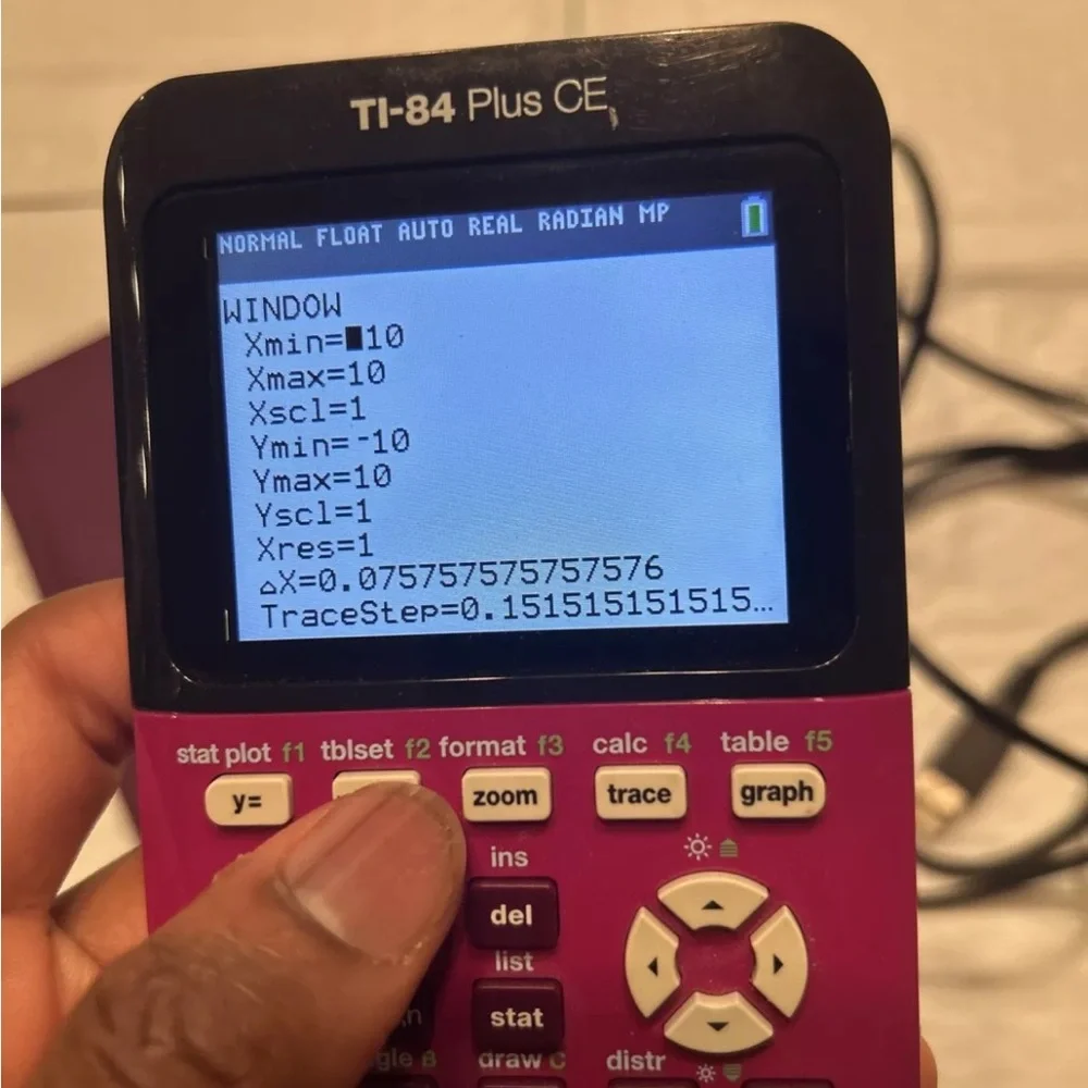 Texas Instruments TI-84 Plus CE Purple Plum Graphing Calculator W Case Cable Tes